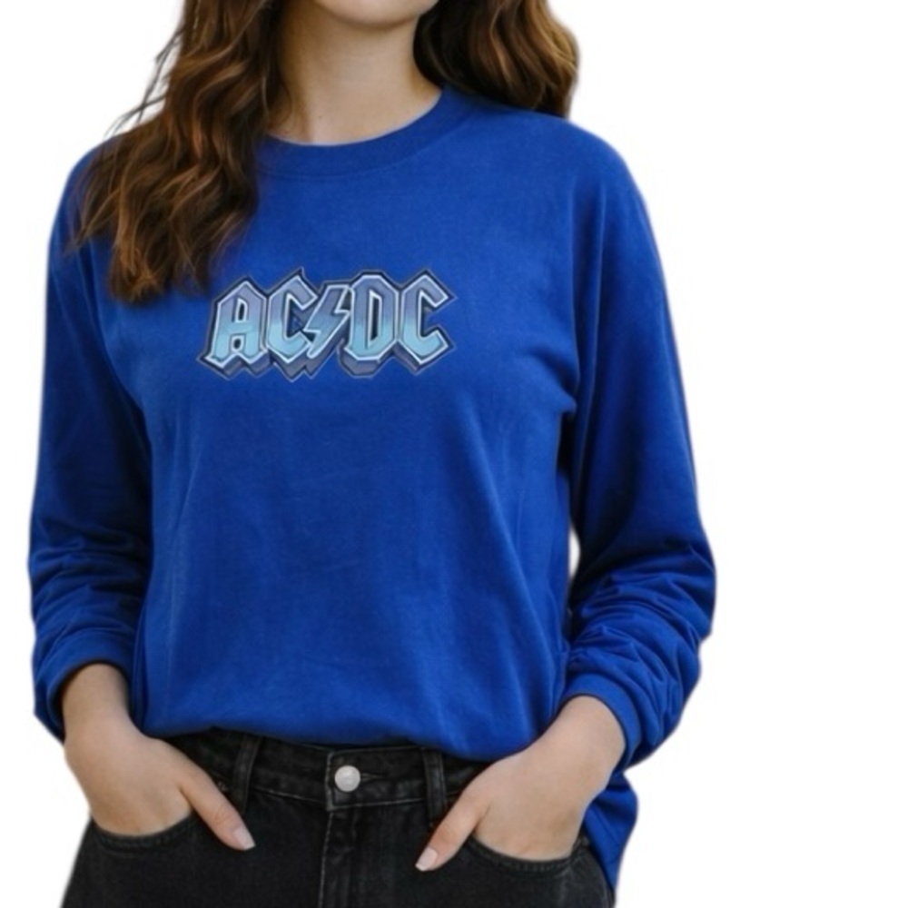 AC/DC Ling Sleeve Top Womens Large Rockware Anthill Trading Band Rock Music Rock
